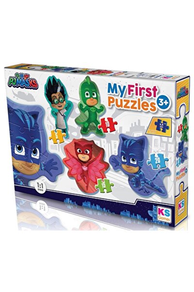 Genel Markalar SK Baby Puzzle Pijamaskeliler My First Puzzle 4 in 1 Çerçevesiz