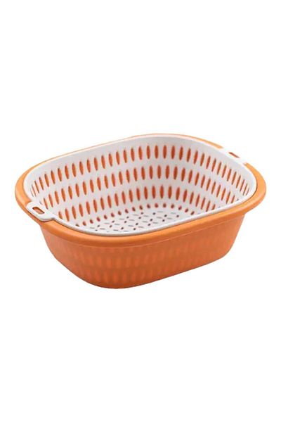 Limitless Double-Layer Drain Basket, Stackable Soaking & Draining Solution for Fresh Fruits and Vegg