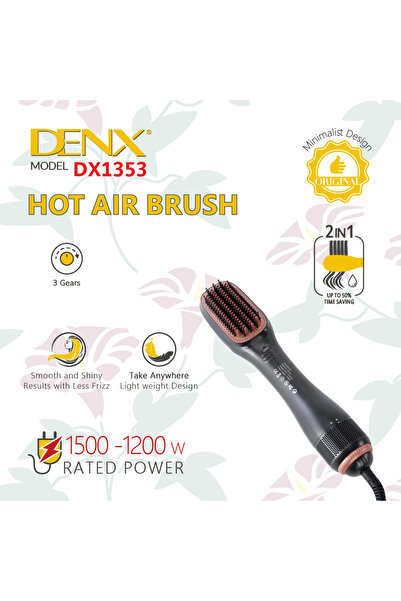 Denx Dnex DX1353 Hot Air Brush for Drying and Styling Hair