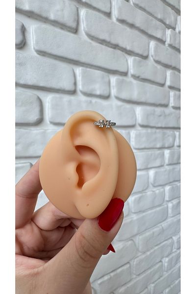 alysa jewelry Surgical Steel Baguette Stone Ring Piercing 8mm