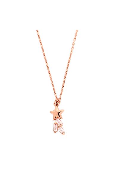 MOHI Fine Jewellery 14k rose gold star pattern chain