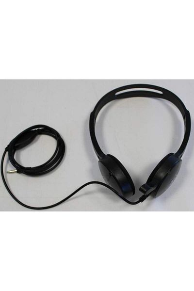 SIKS Căști de gaming cu jack de 3,5 mm, volum reglabil, pentru laptop, tabletă PC, negre