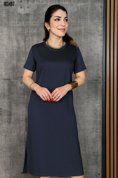Modayakamoz Women's Short Sleeve Crew Neck Side Tie Viscose Two Thread Dress