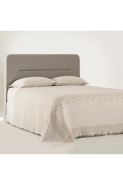Ecocotton Alina Double Pique Set 100% Organic Cotton Linen Woven Cream 260X240 cm