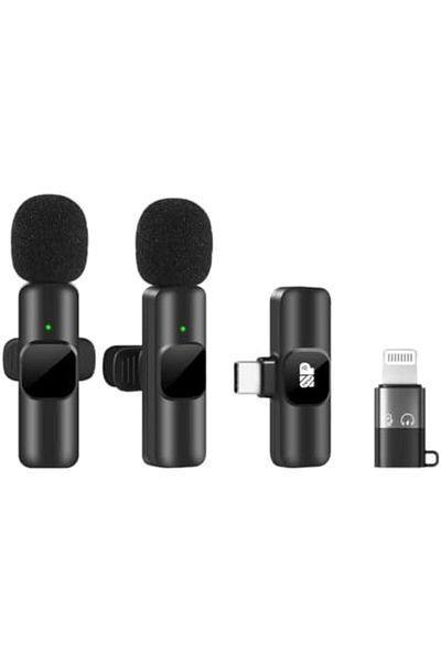 SP ISNUP ISNUP SP Wireless Clip Mic, Wireless Microphones, Lapel Clip-on Microphone, for iPhone, Laptop, Vide