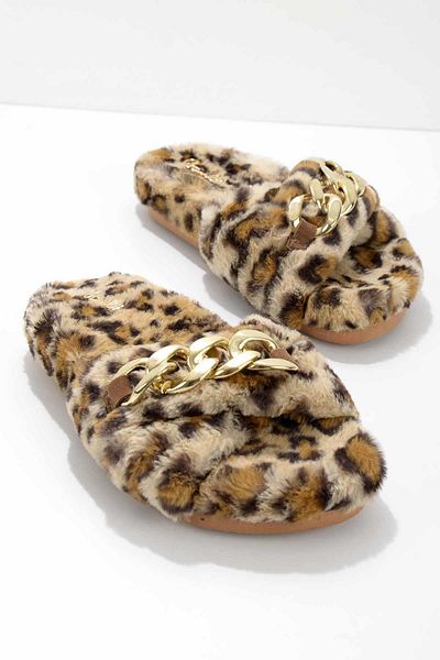 Bambi Γυναικείες παντόφλες σπιτιών Leopard K04665150591