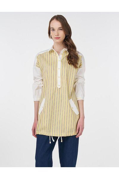 Kayra Etekucu Lace-Up Cotton Tunic