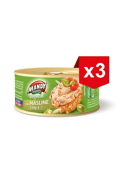MANDY vegetable pate with olives 120 g x3PCS