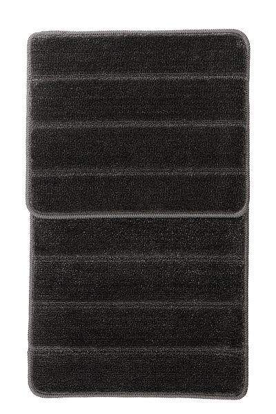 Konfor Halı Natural Non-Slip Base Bathroom Mat Set Soft Textured Water Absorbent Washable New Striped Set 50X80-50X40