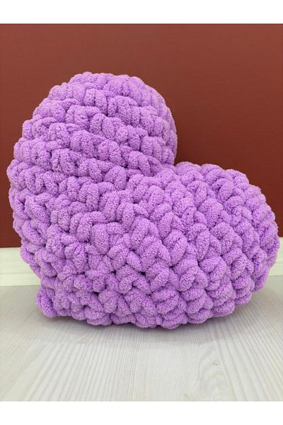 El örgüsü Heart Pillow