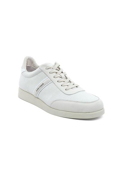 Greyder 18462 White Genuine Leather Men's Sneaker Shoes