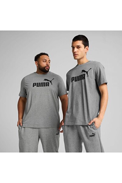 Puma Αριθμός ΕΣΣ 1 Λογότυπο - Heather Grey Tee, Dark Grey Hea