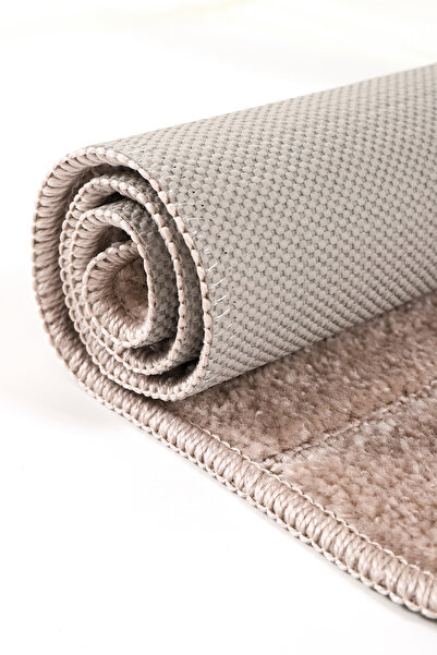 Konfor Halı Natural Non-Slip Base Bathroom Mat Set Soft Textured Water Absorbent Washable New Striped Set 50X80-50X40