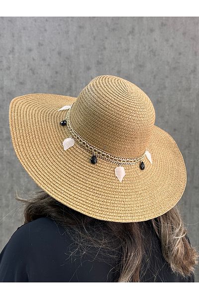 AYSBUTK Straw Hat with Beads