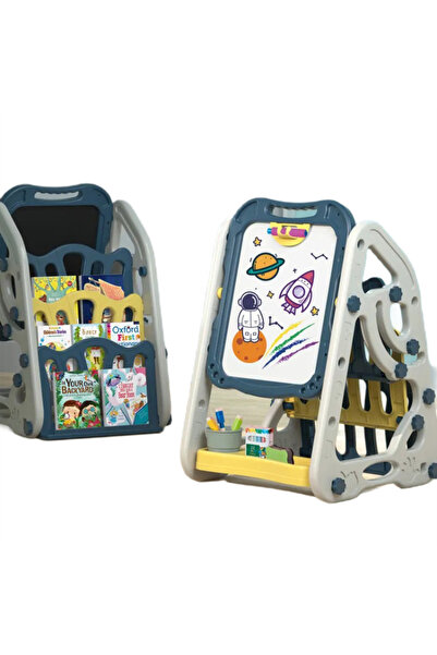 WePro Store Детска дъска за рисуване 3 в 1, магнитни и тебеширени страни, отд...