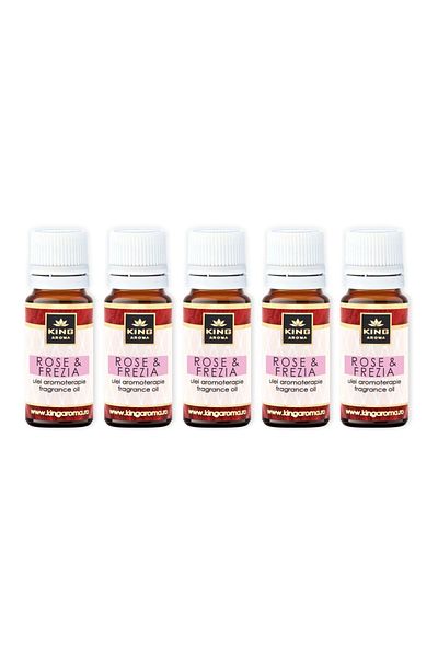 KingAroma Pack of 5 aromatherapy scented oils Rose & Freesia, Kingaroma, 10 ml