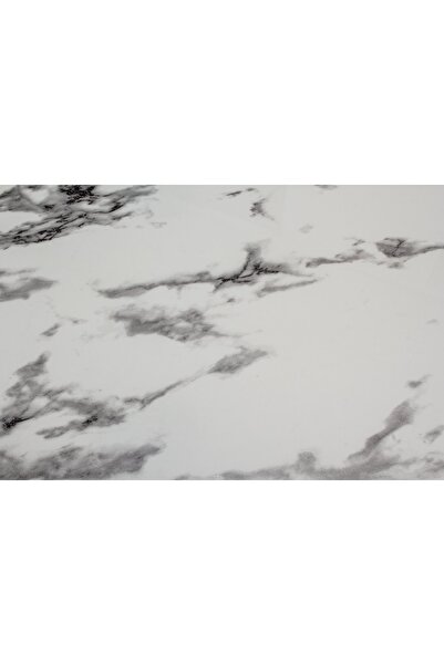 Bizzotto Coffee table with black steel legs and Marble glass top 110 cm x 50 cm x 45 h