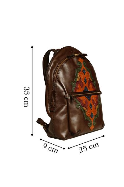GÖN Gon Brown Leather Women's Backpack