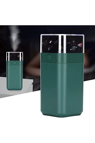 zola Umidificator cu proiecție, difuzor de arome, 3 diapozitive de imagine, USB, 5 moduri, 14,5x 6,5 cm, verde
