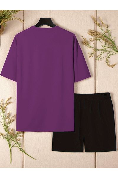 uyguntarz Unisex Dr. AYI Design bedrucktes T-Shirt-Shorts-Set