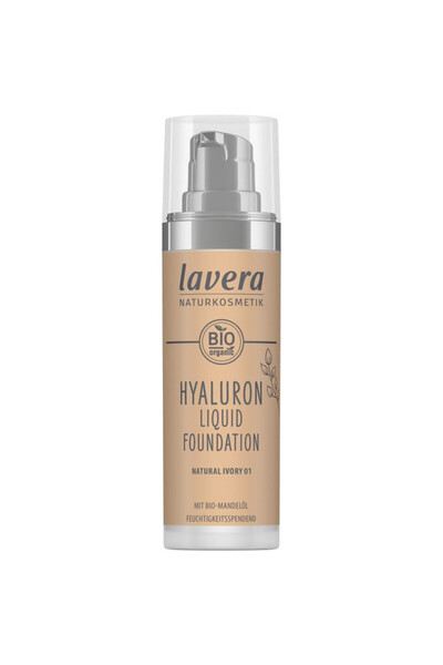 Lavera Organic foundation Hyaluron Liquid Ivory 01, 30ml - LAVERA