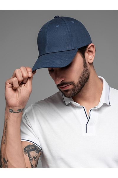 OMBRE Herren Baseballcap mit dekorativer Stickerei - Marineblau V4 OM-ACCS-0102