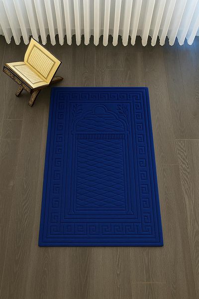 Miabella Home Prayer Rug Knee Non-Pain Velvet Non-Slip Base Embossed, Embroidered, Special Soft Base 100% Cotton