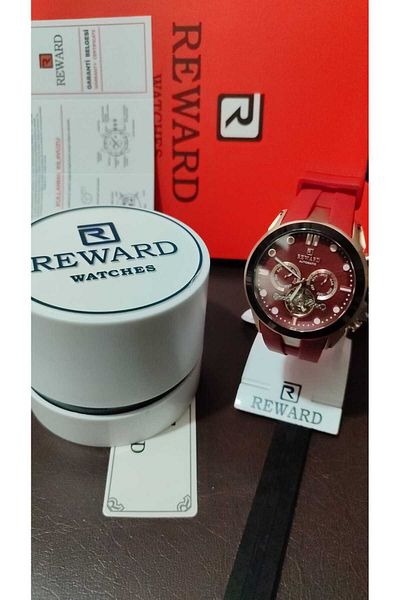 Reward A144952 Men's Automatic Mechanism Silicone Cord Red Dial