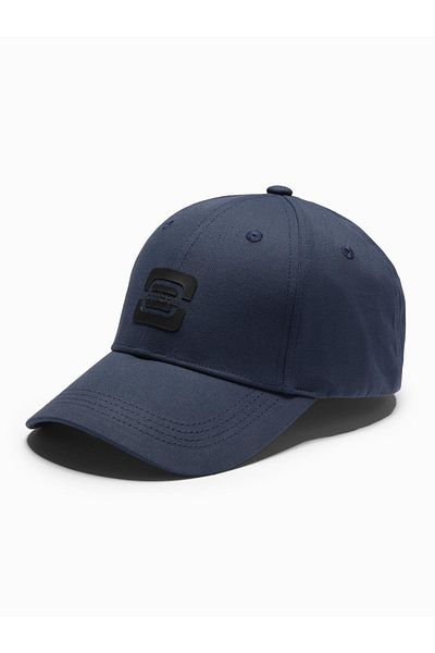 OMBRE Herren-Baseballkappe mit Logo – Marineblau V1 OM-ACCS-0100