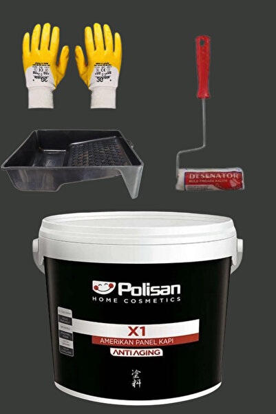 Polisan 4'Lü Set X1 Kokusuz Panel Kapı Boyası Amerikan Kapı 1KG