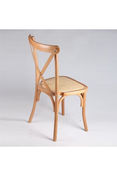 rexa Natural Rattan Dining Chair – Handwoven Seat, Wooden Frame, 48x52x89cm