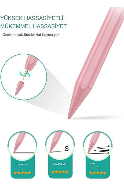 gökmer iPad A16 Chip 11Th Generation 2025 Compatible Palm Non-Sensing Tilt Drawing Thickness Changing iPad Pen