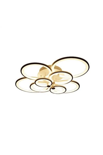 HOZRO Plafoniera Hozro, 8 Cercuri LED, Moderna cu Design Artistic