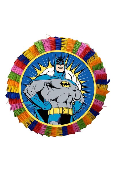 OEM Piniata pentru petreceri, 35 cm, multicolora, model Batman, umplutura inclusa