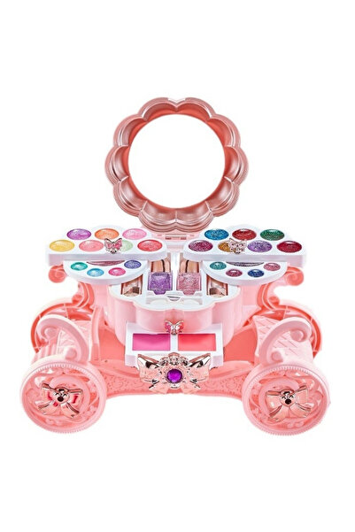 WePro Store Trusă de machiaj pentru copii cu masă muzicală, lumini, oglindă, ...