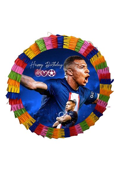OEM Pinata pentru petreceri, 35 cm, multicolora, model Fotbal Mbappe