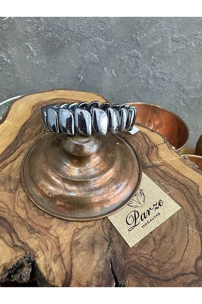 parze doğaltaş Drop Cut Terahertz Bracelet