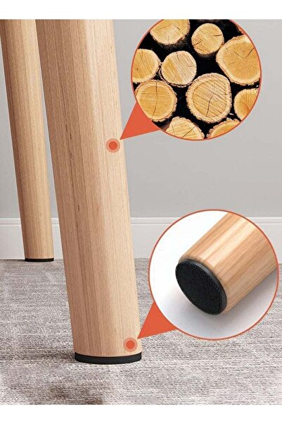 Taimi Wooden Modern Square Dining Table, Solid Wood for Kitchen, Dining & Living Room 120x60x73cm