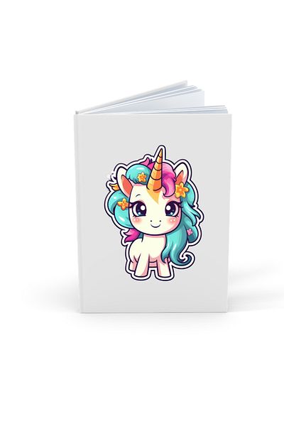 OEM Children's diary/journal, 100 sheets, white sheet, Unicorns