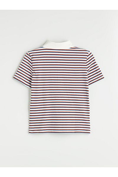 LC Waikiki Γυναικείο μπλουζάκι Polo Neck ριγέ