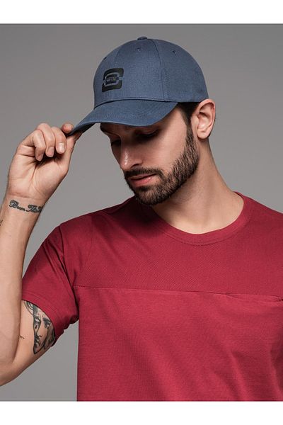OMBRE Herren-Baseballkappe mit Logo – Marineblau V1 OM-ACCS-0100