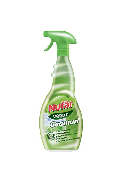 Nufar Solutie curatare geamuri Nufar Verde, 500 ml