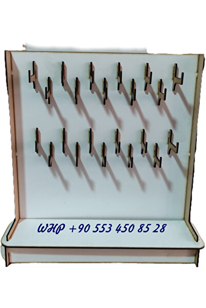 ÇUKUROVA ÜTÜ Ξύλινη βάση μπιζουτέ με 22 γάντζους, βάση αξεσουάρ, μπογιά, μπρε...