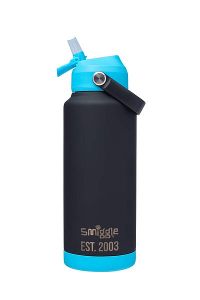 SMIGGLE Neon Squiggle Insulated Stainless Steel Drink Bottle 1L Bpa Free Double Girdle
