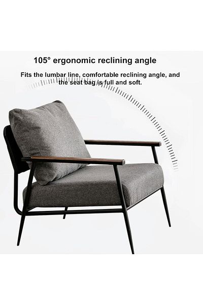 rexa Modern Accent Chair with Wood Accents