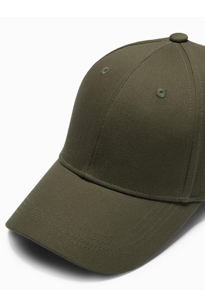 OMBRE Einfarbige Baseballkappe für Herren - Khaki V5 OM-ACCS-0105