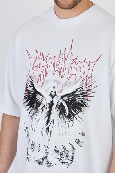 Rocqerx R-5859 Μπλουζάκι μονόχρωμο με λεπτομέρεια προεκτύπωσης