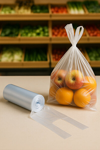 Özkan Ambalaj Temizlik 5 لفات من 200 قطعة 1000 قطعة أكياس تسوق شفافة (مقاس متوسط ​​25 × 44 سم)