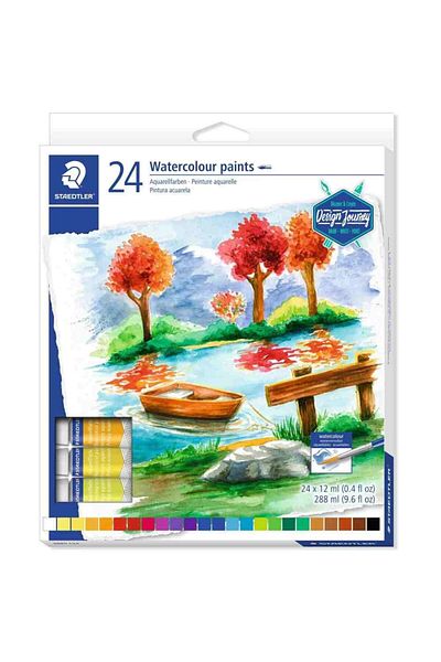 Staedtler set de 24 de tuburi de culori acuarelă