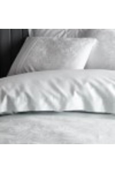 Cotton Box Lenjerie de pat jacquard satin de lux, Cotton Box, Leaf Ice Blue (gri)